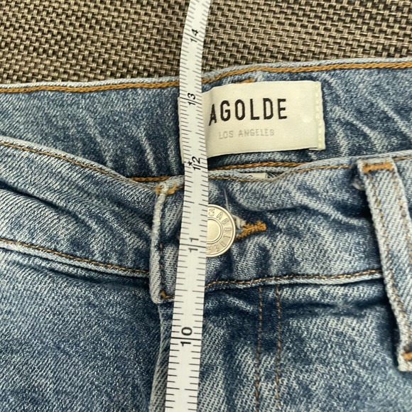 AGOLDE High Rise Stovepipe Jeans Light Wash Denim Size 28 - Picture 7 of 9